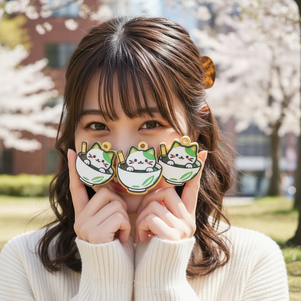 抹茶猫キーホルダー無料でもらえるRAIDENポイ活